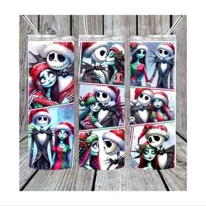 Jack and sally Christmas tumbler